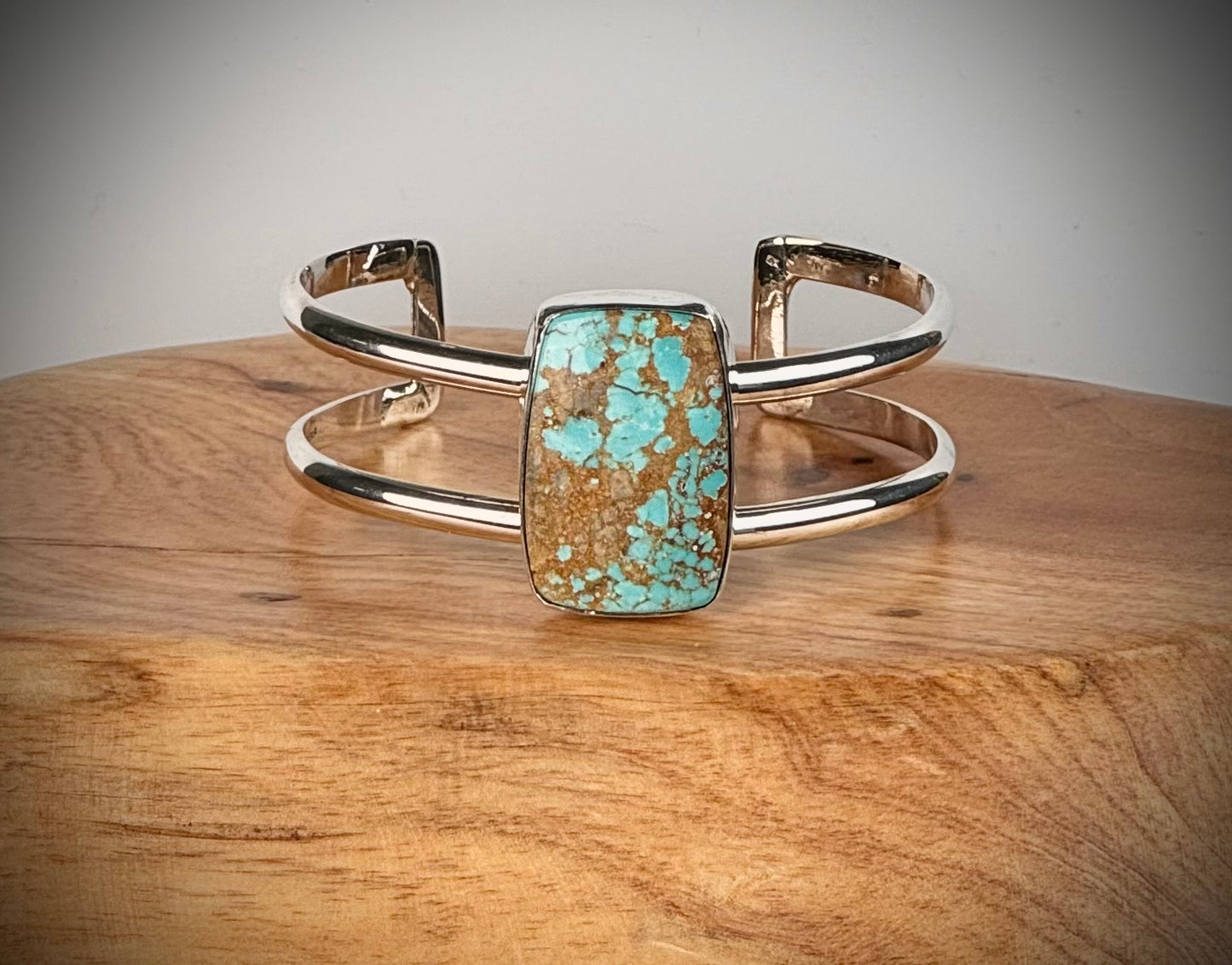 Turquoise And Sterling Cuff