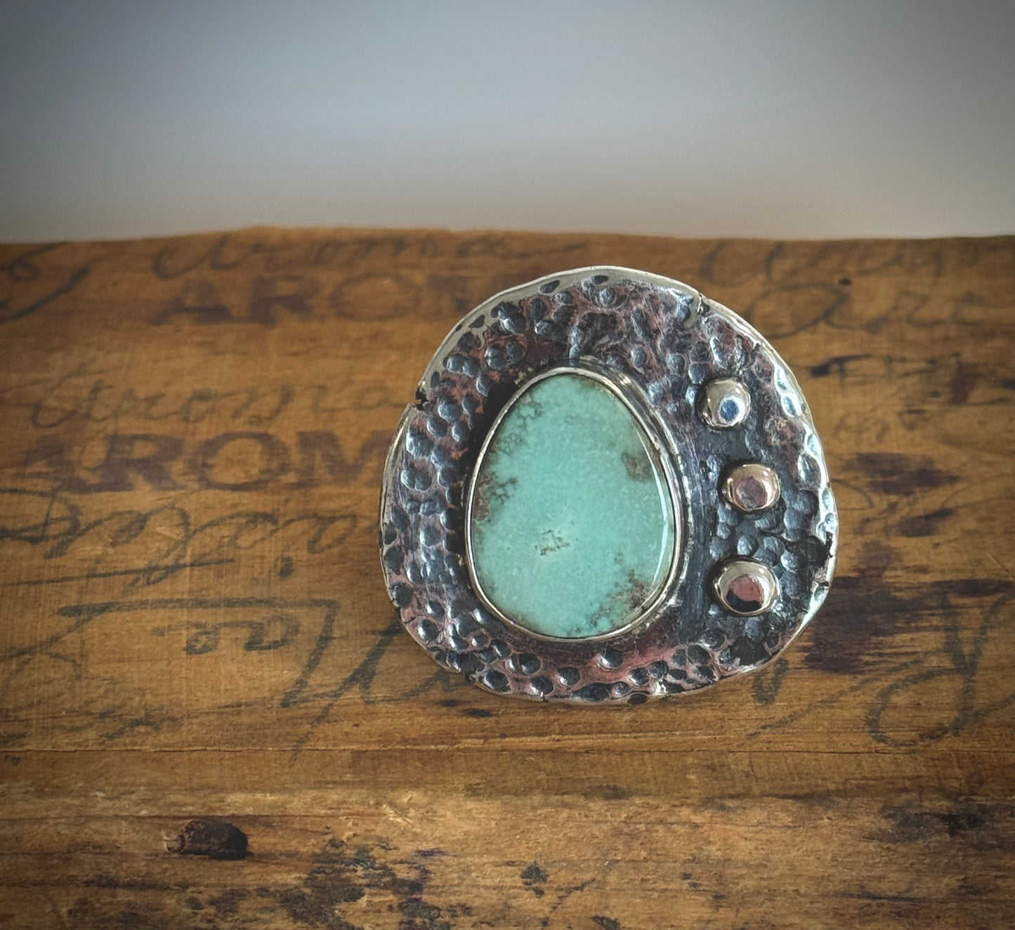 Sage Stone Turquoise And Sterling Silver Ring