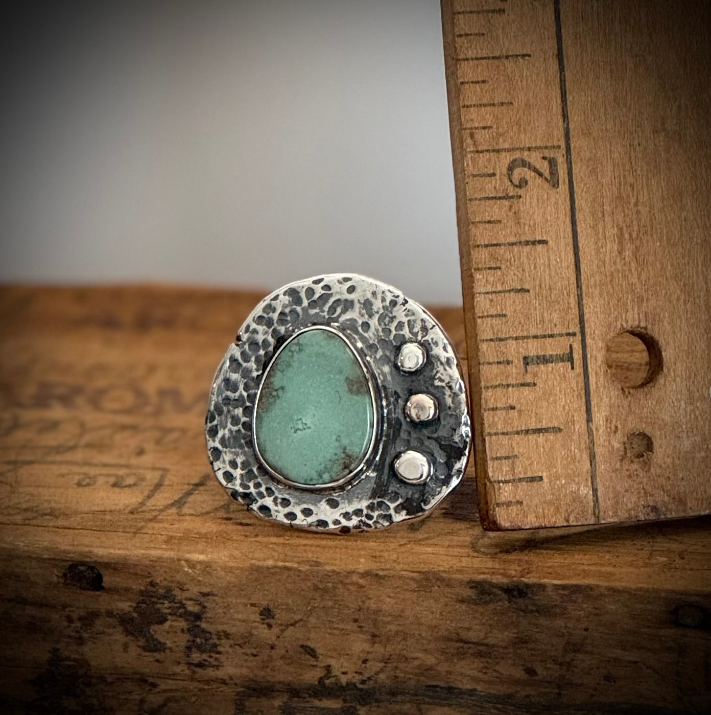 Sage Stone Turquoise And Sterling Silver Ring