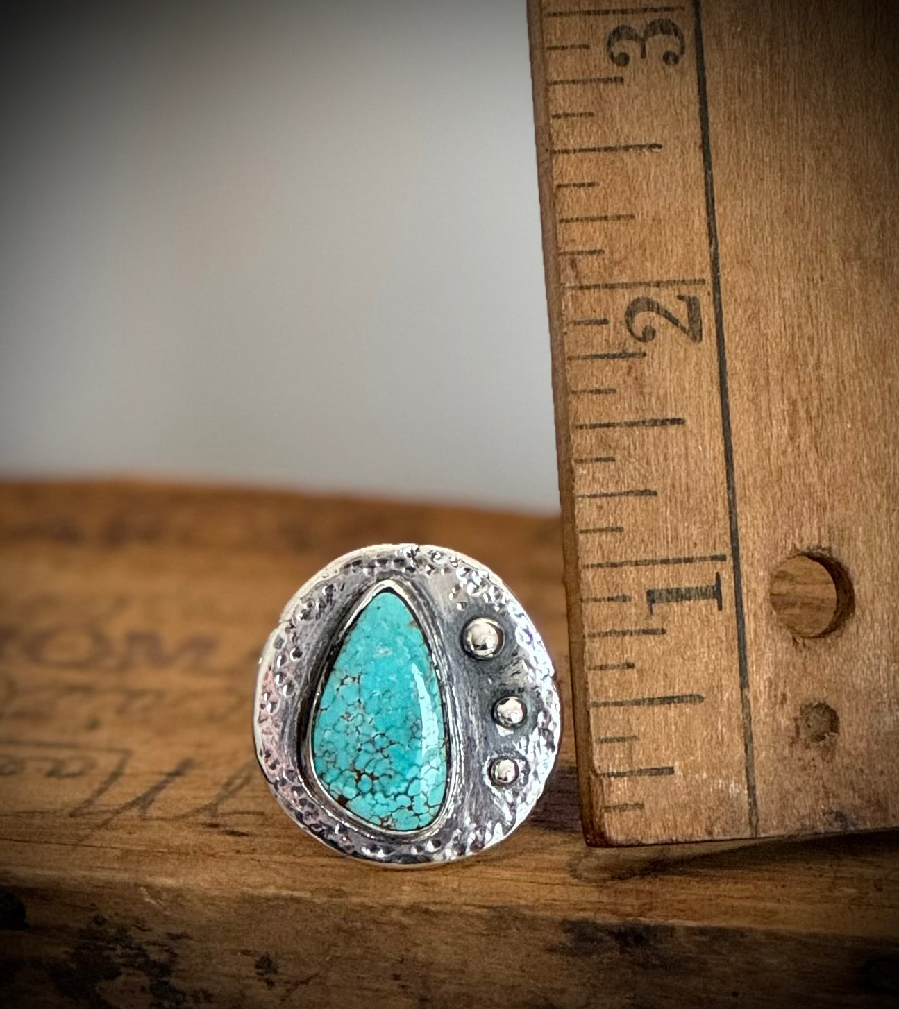 Riverstone Turquoise And Sterling Silver Ring