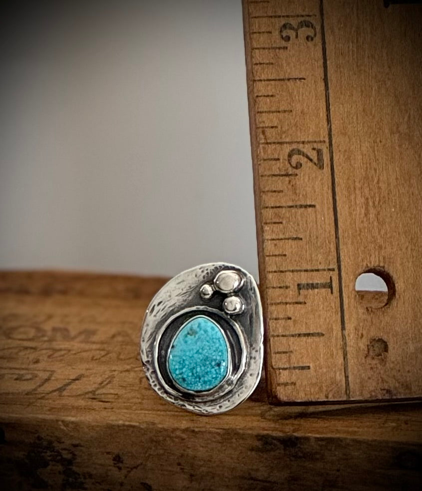 Moonlit Tide Turquoise And Sterling Silver Ring