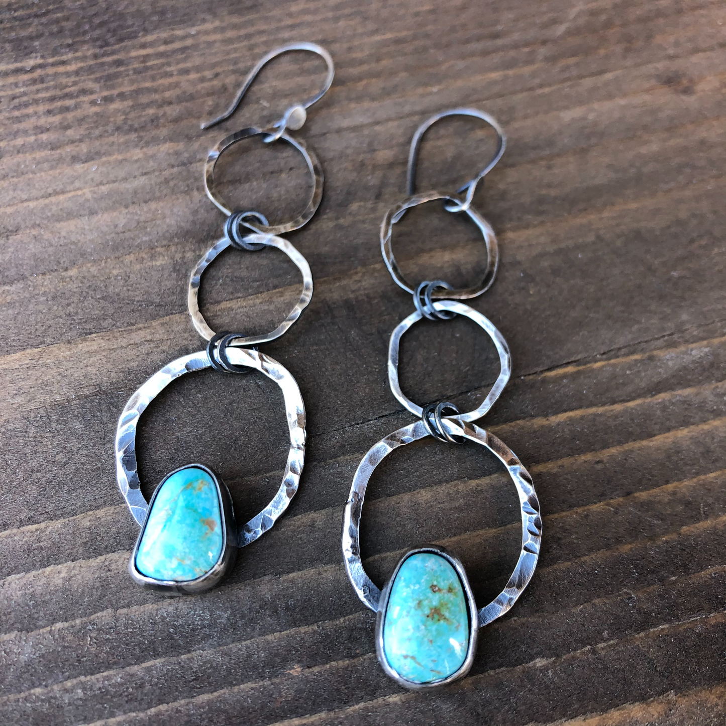 Way Out West Three Circle Turquoise Earrings